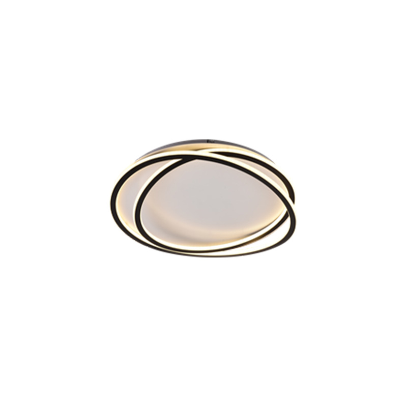 Inlight Πλαφονιέρα οροφής LED 76W 3CCT σε μαύρη απόχρωση Φ50x12cm (42037-Black)